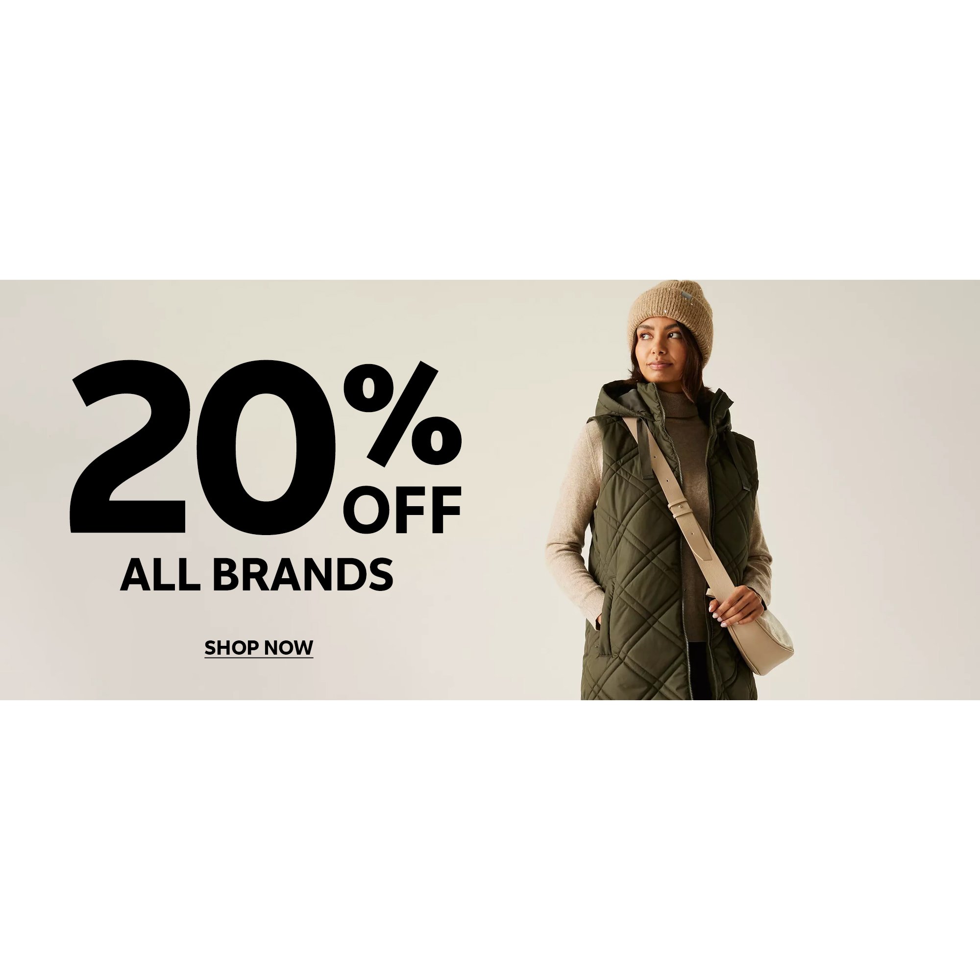 20% off all brands.