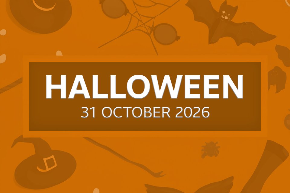 Halloween. 31 October 2026.