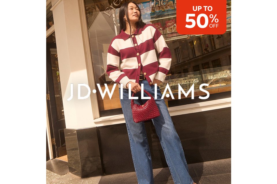 Up to 50% off. JD Williams.