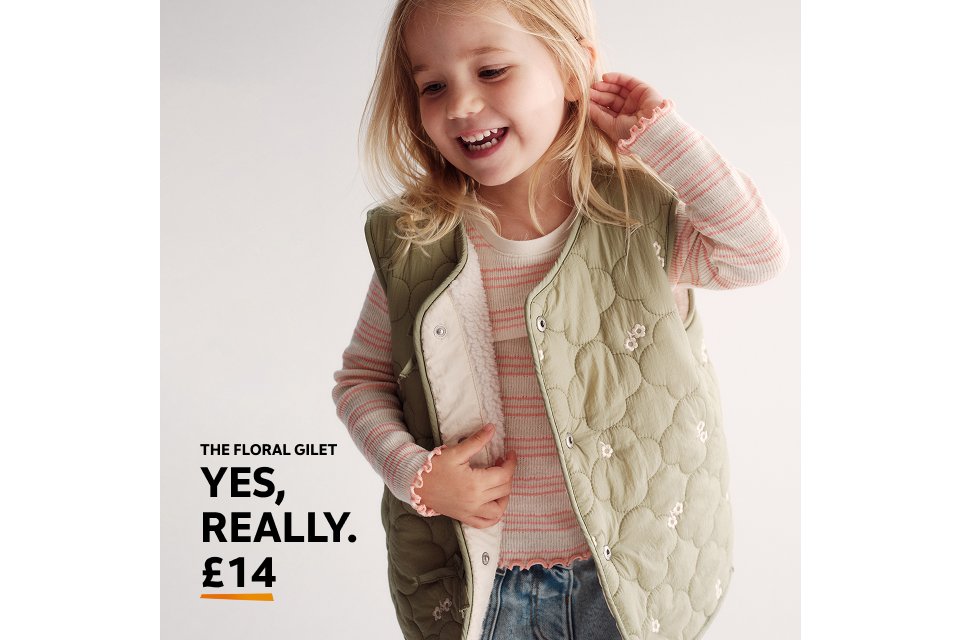 The floral gilet. Yes, really. £14