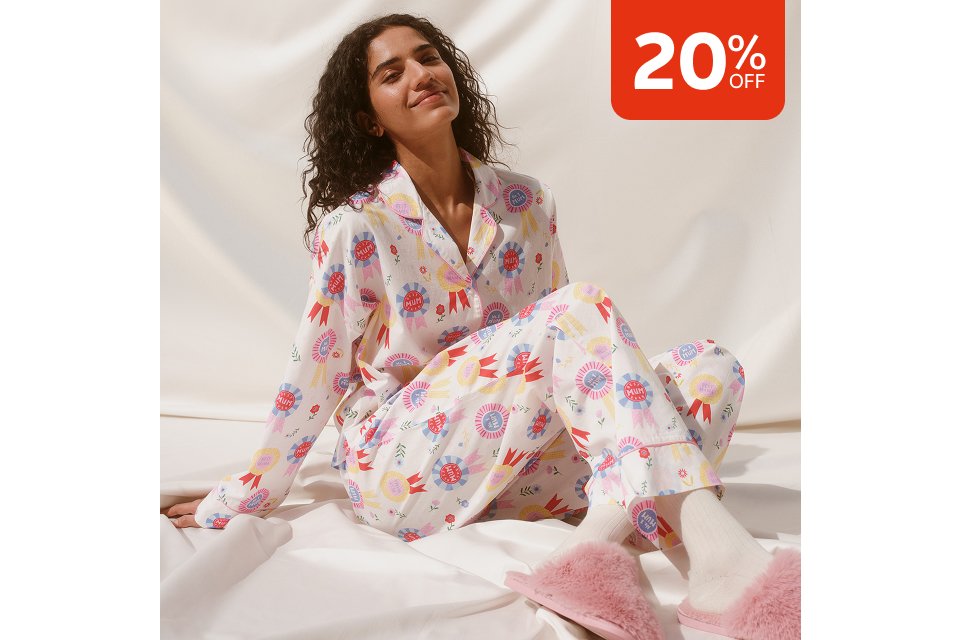 20% off nightwear.