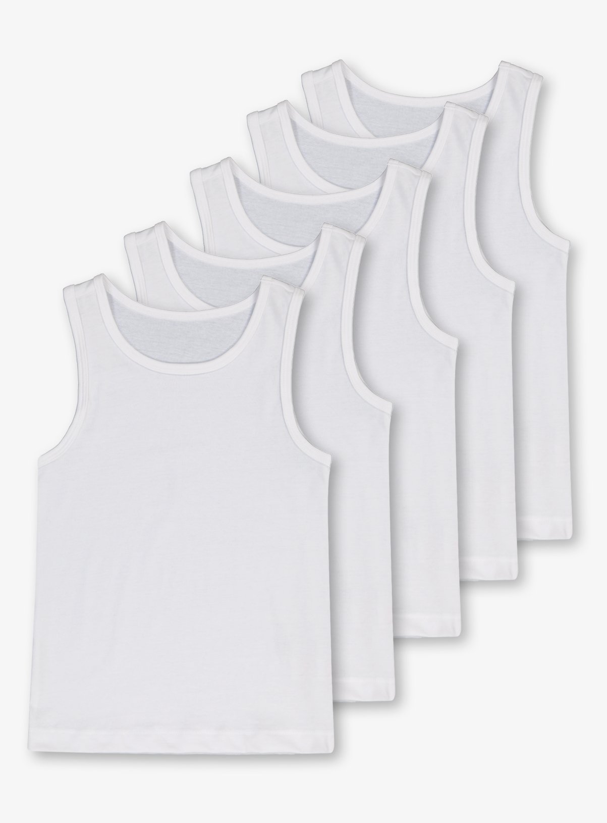 White Plain Vests 5 Pack Review