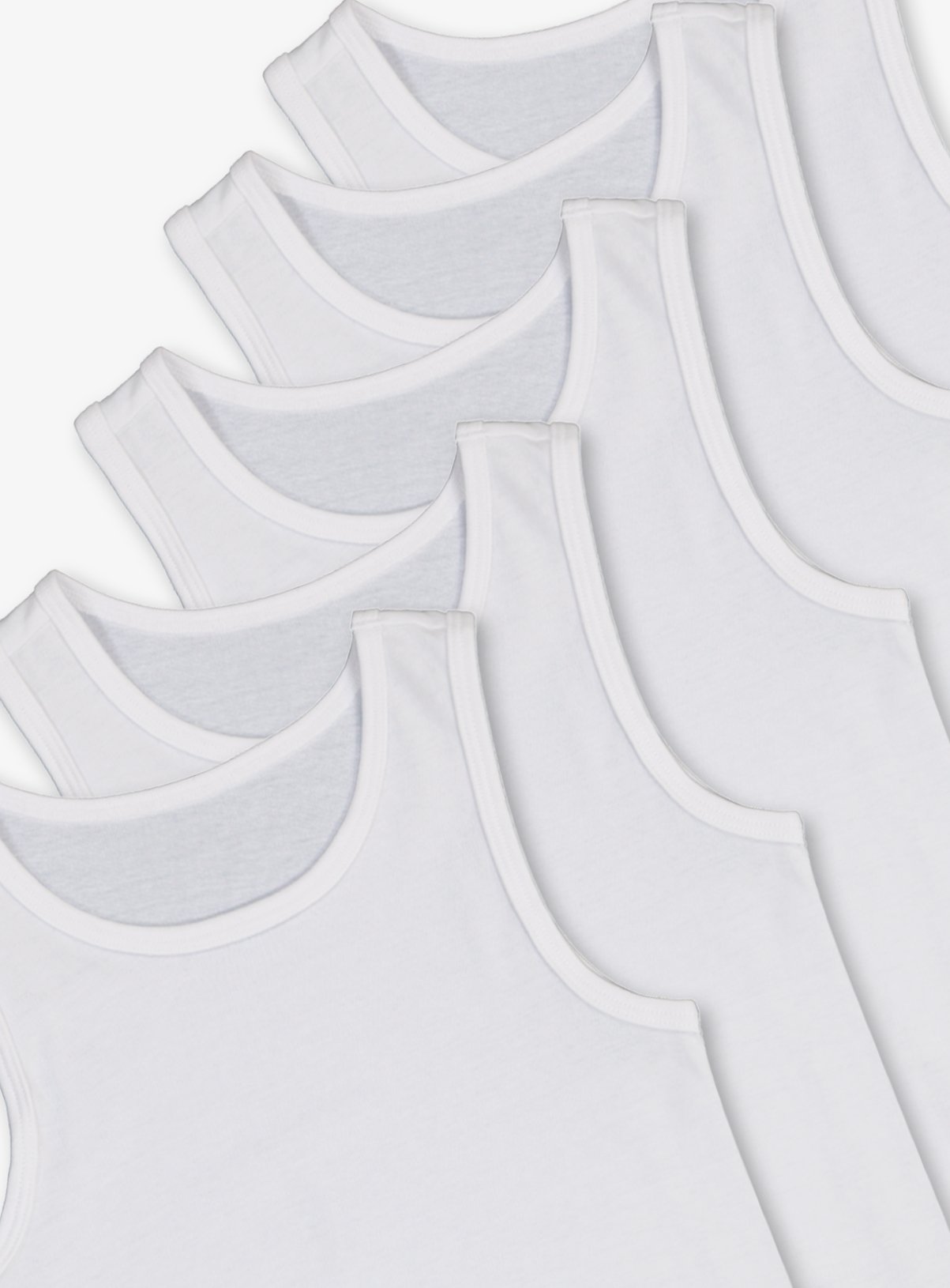 White Plain Vests 5 Pack Review