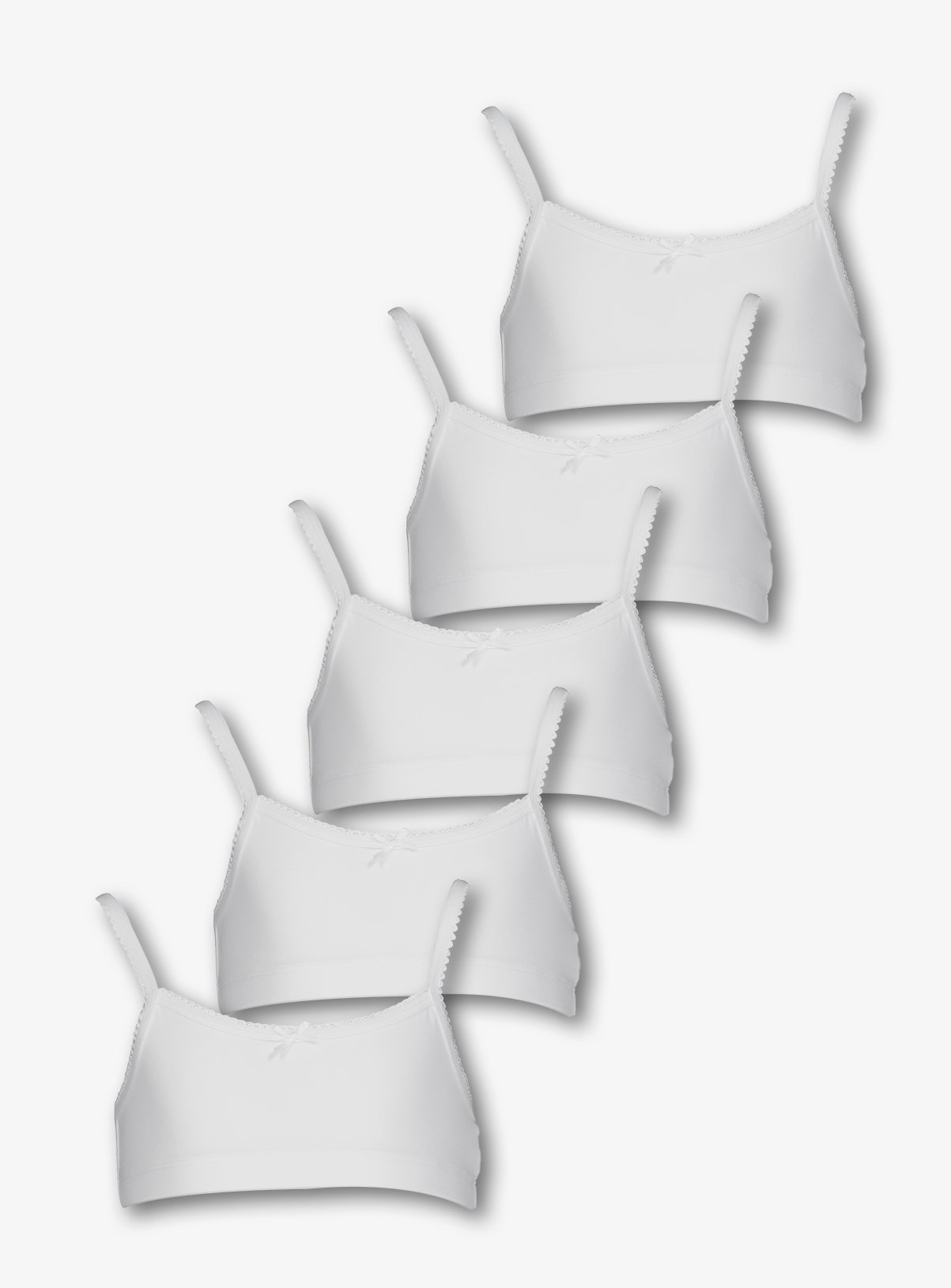 SKU CTY OG 5PK CROP TOPS:White:10-11 years - Image 1 thumbnail
