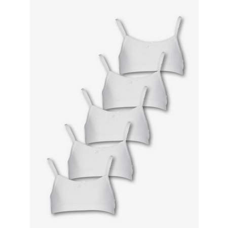 White Crop Tops 5 Pack - 7-8 years