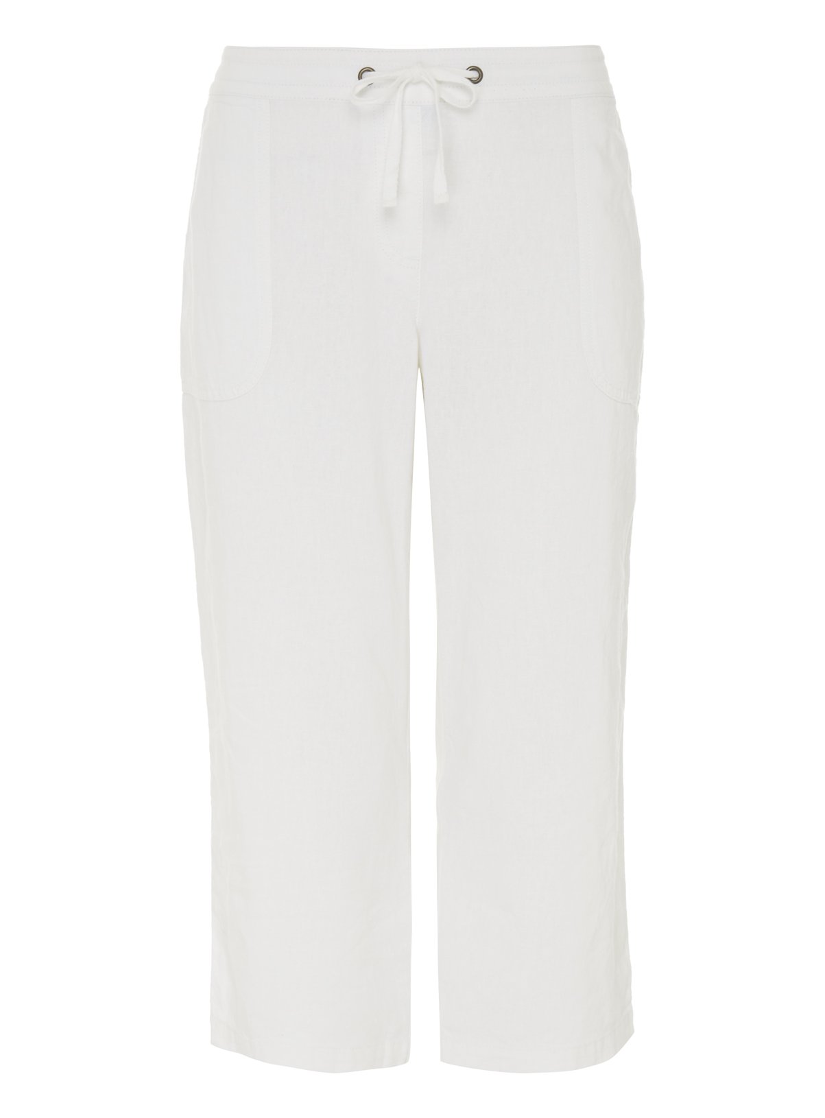 white cropped trousers ladies