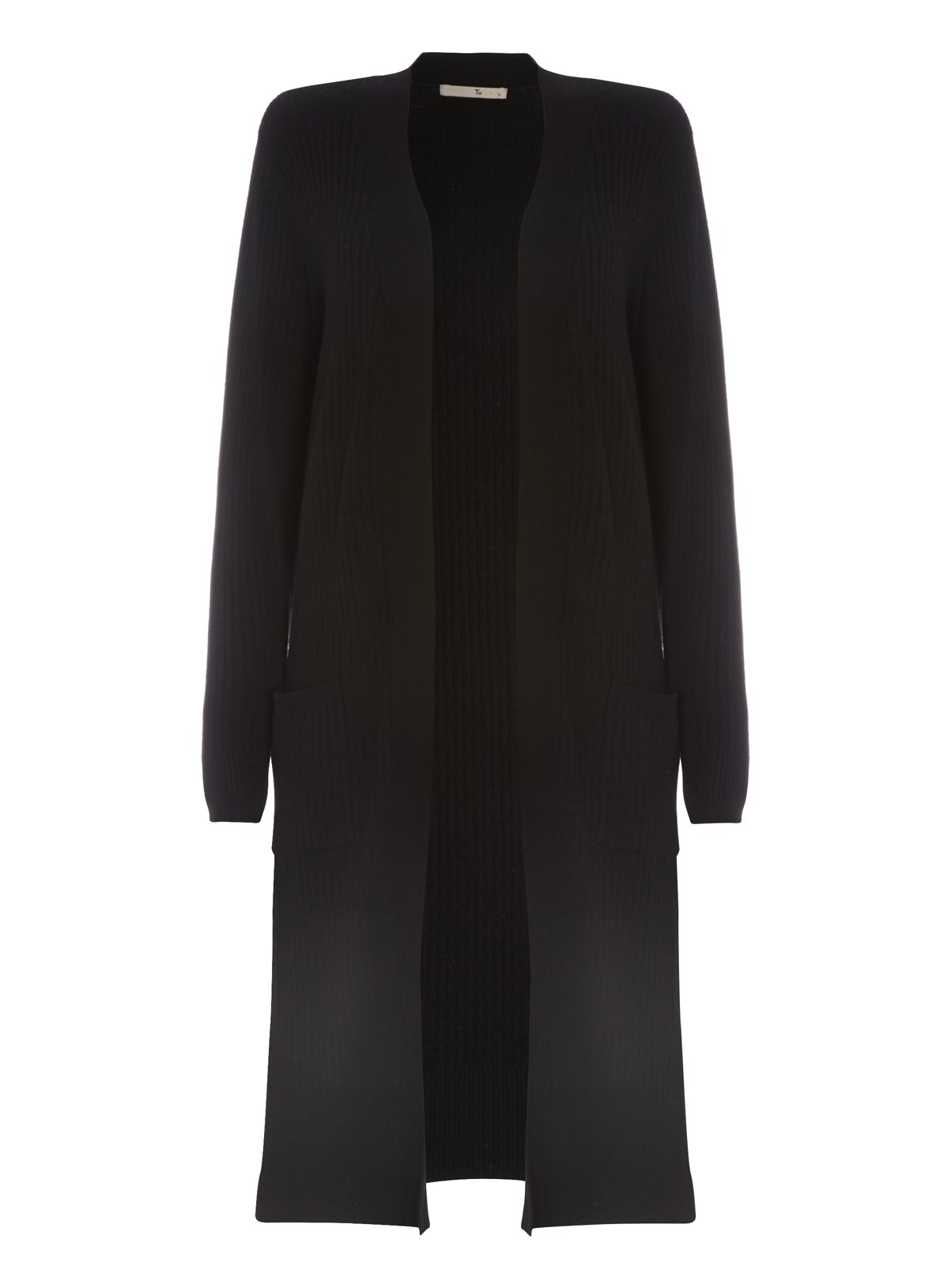 ribbed maxi cardigan