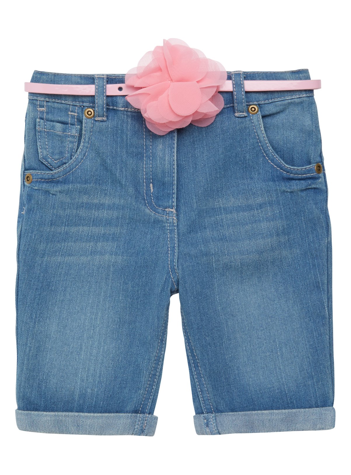 denim capri shorts