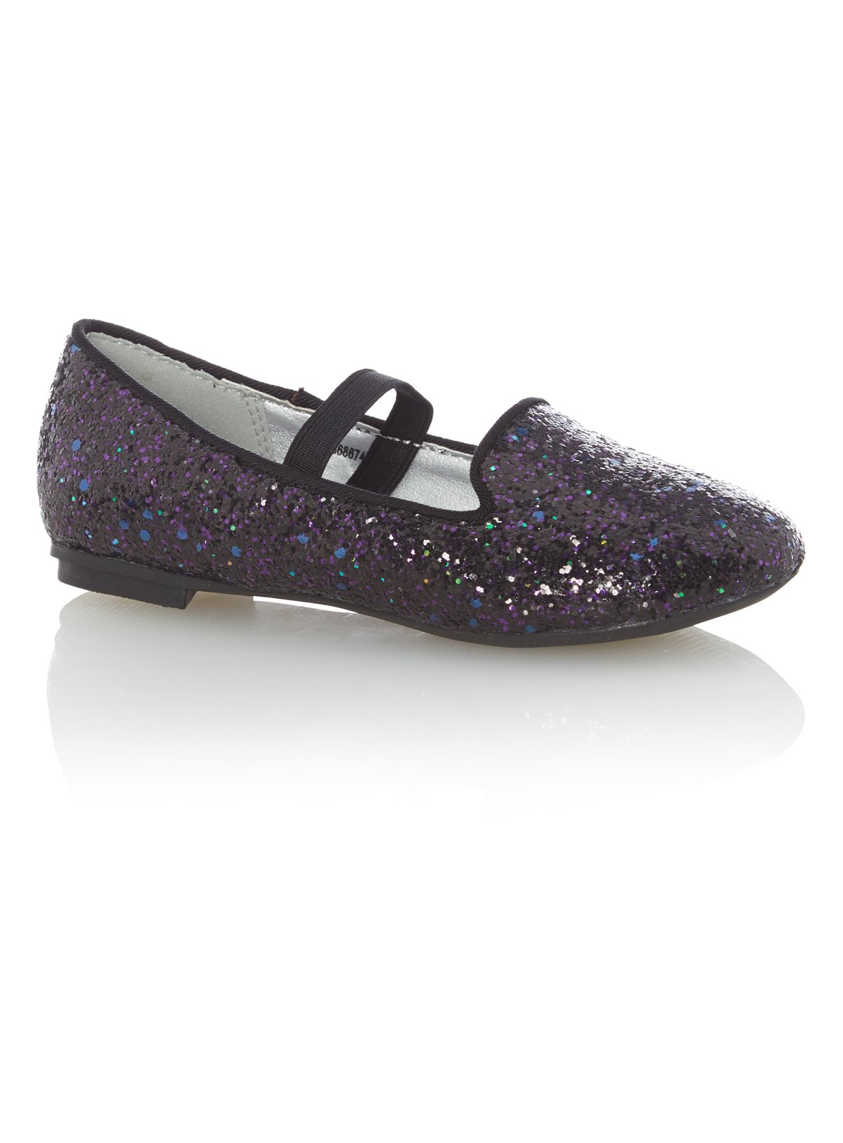 girls black sequin shoes