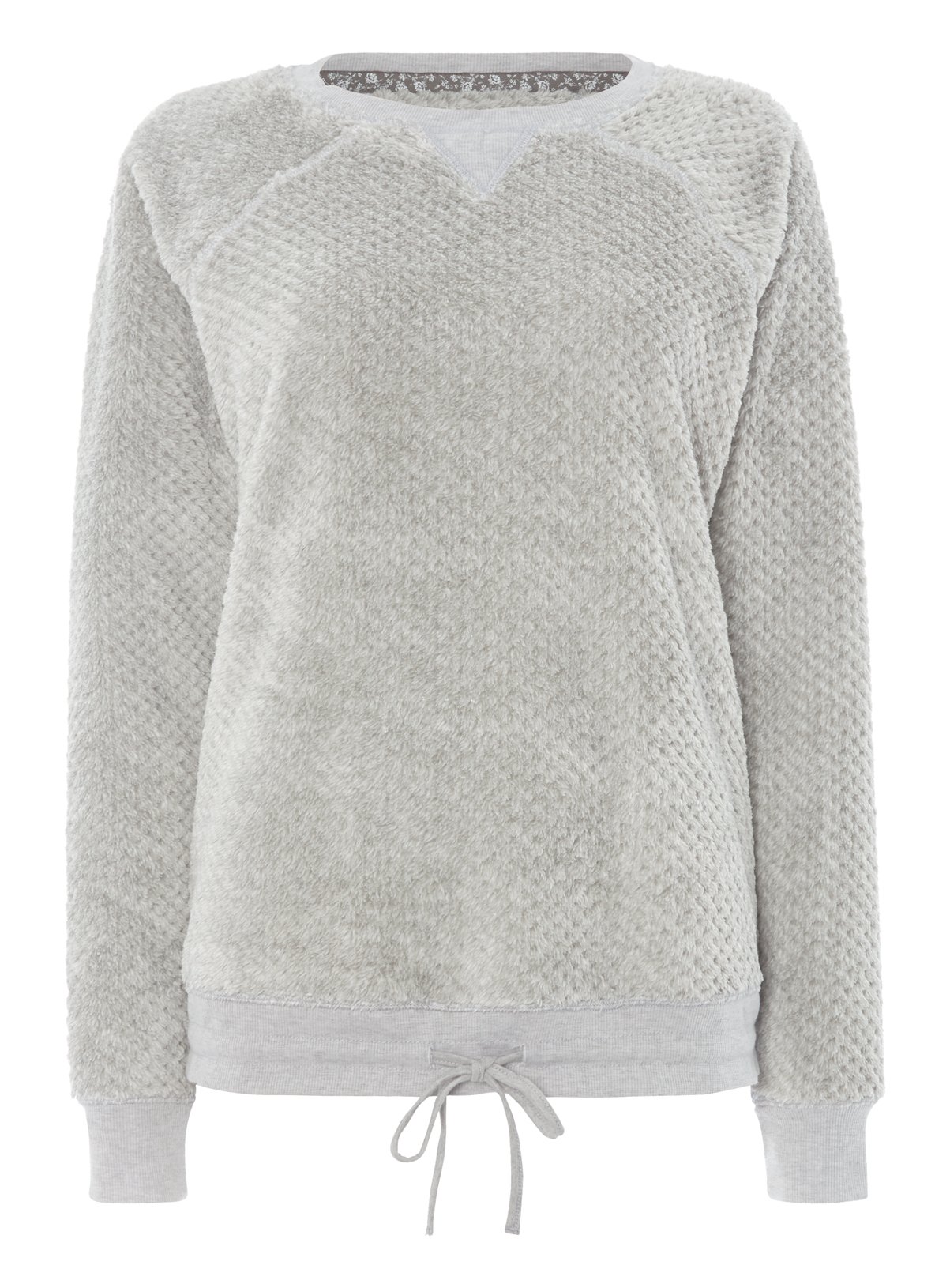 black fluffy sweatshirt