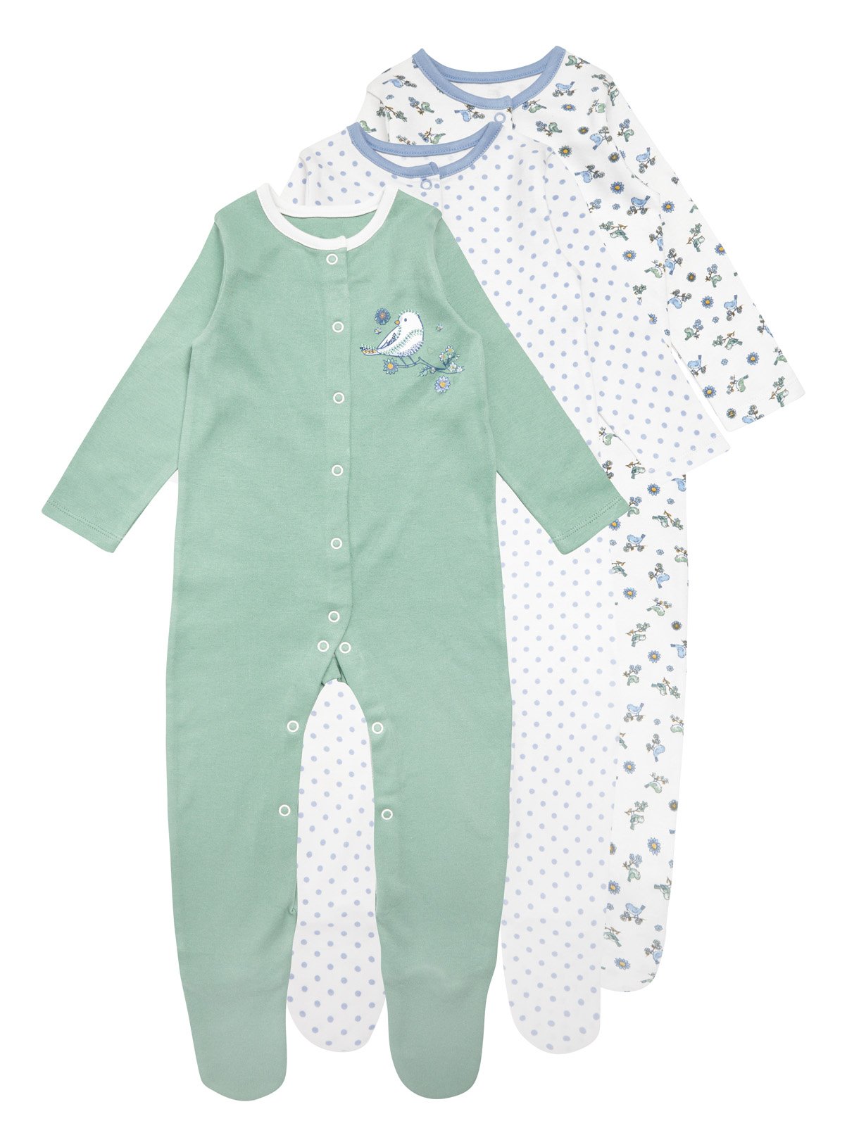 sainsbury's baby girl sleepsuits