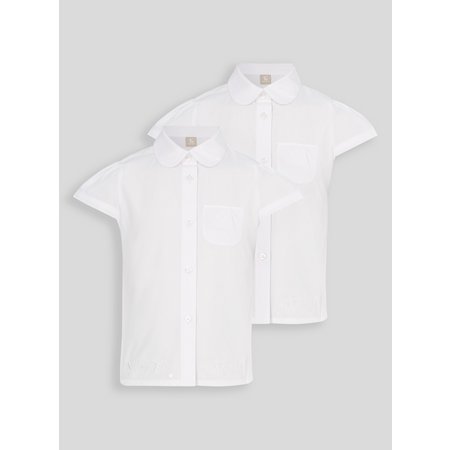 White Embroidered Blouses 2 Pack - 9 years