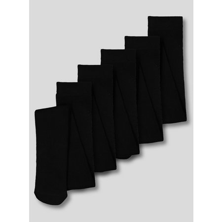 Black Supersoft Tights 5 Pack - 11-12 years