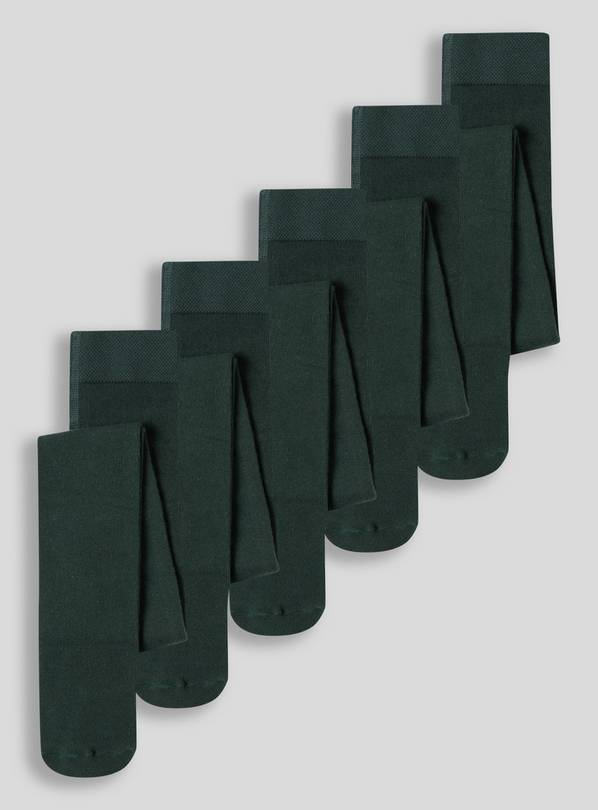 Green Supersoft Tights 5 Pack 2-3 years