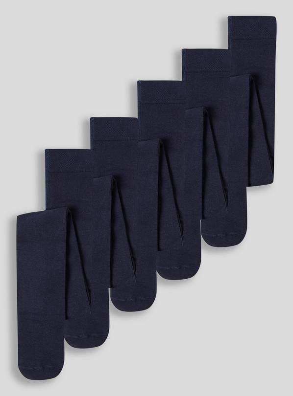 Navy Supersoft Tights 5 Pack 2-3 years