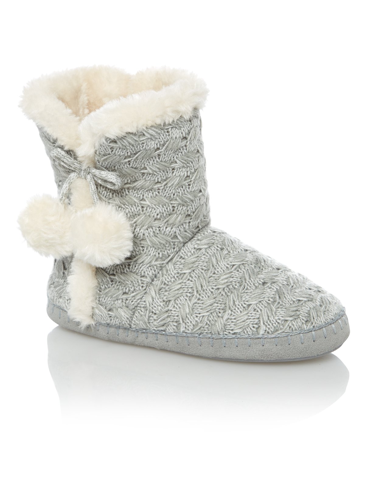 knitted slipper boots