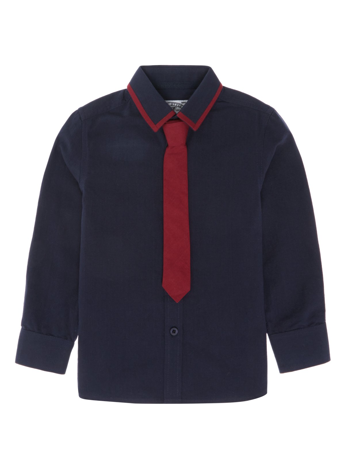 Kids Boys Navy Shirt and Tie Set (5-12 