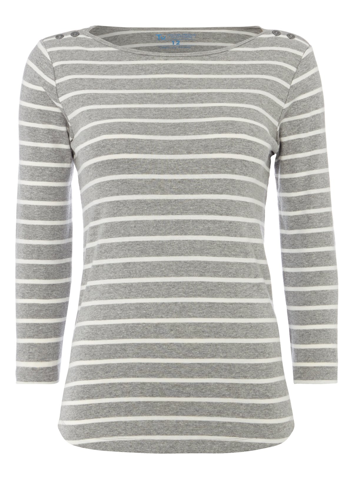 Grey Striped Long Sleeve Top | Tu clothing