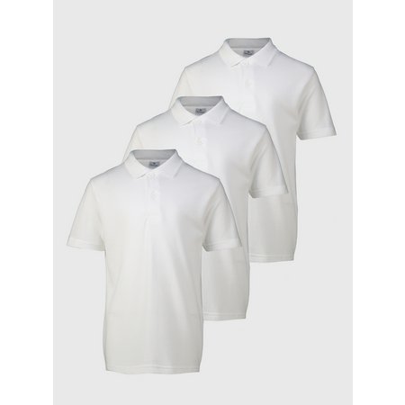 White Stain Resistant Polo Shirts 3 Pack - 4 years