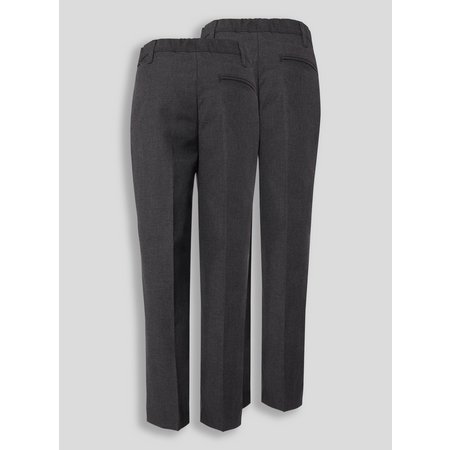 Grey Trousers 2 Pack with Reinforced Knees - 9 years