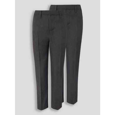 Grey Trousers 2 Pack with Reinforced Knees - 12 years