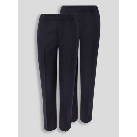 Navy Woven Trouser With Reinforced Knees 2 Pack - 10 years