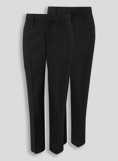 Black Trousers 2 Pack Skinny Fit (3-12 years)