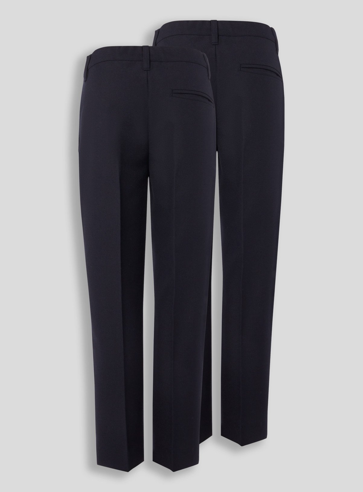 Navy Woven Plus Fit Trousers 2 Pack Review