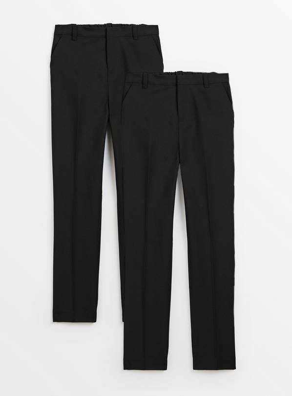 Buy Black Woven Trousers 2 Pack 11 years, Trousers