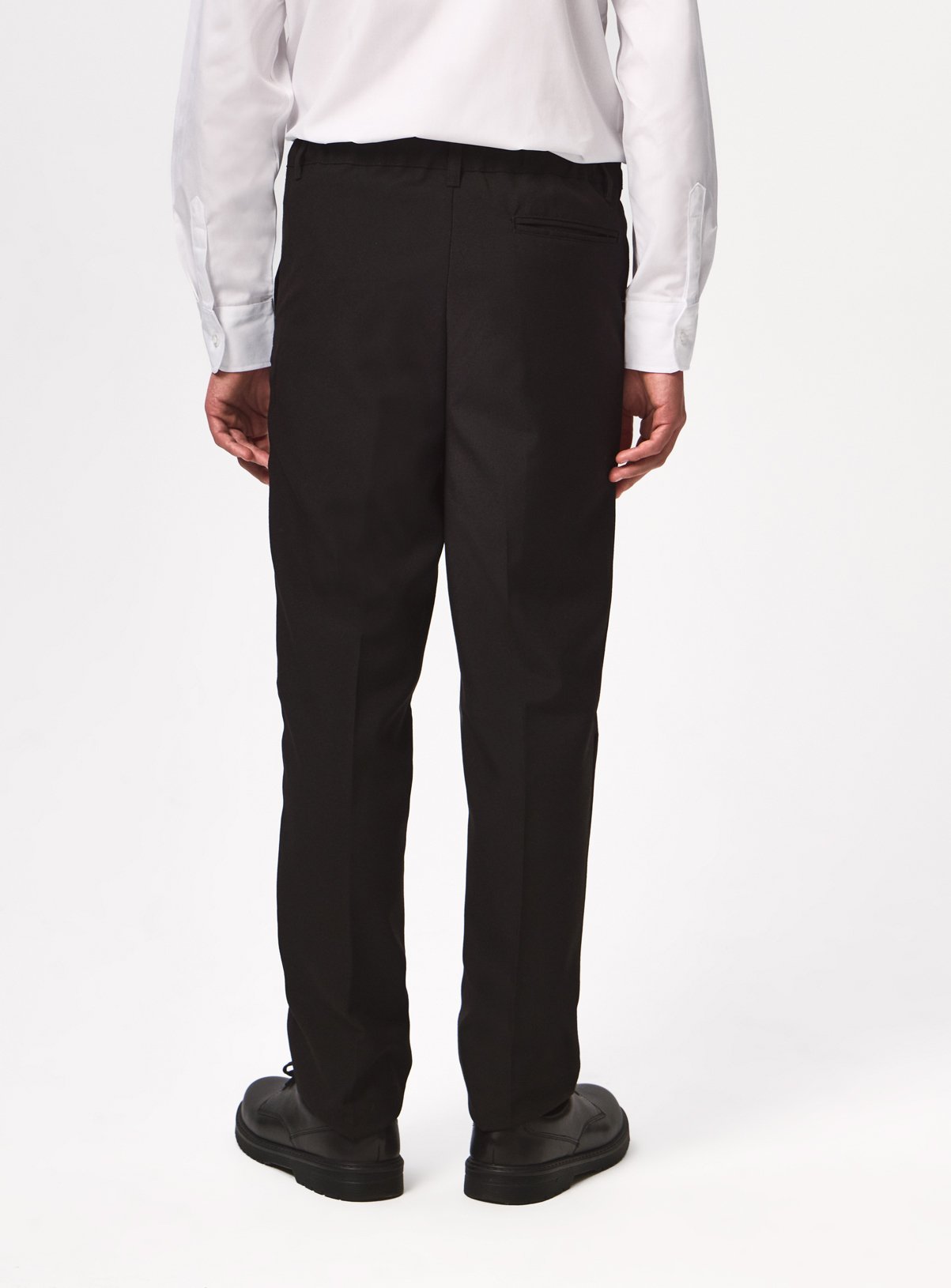 Black Polyester Perfect Crease Reinforced Knee Trousers 2 Pack 11 years - Image 4 thumbnail
