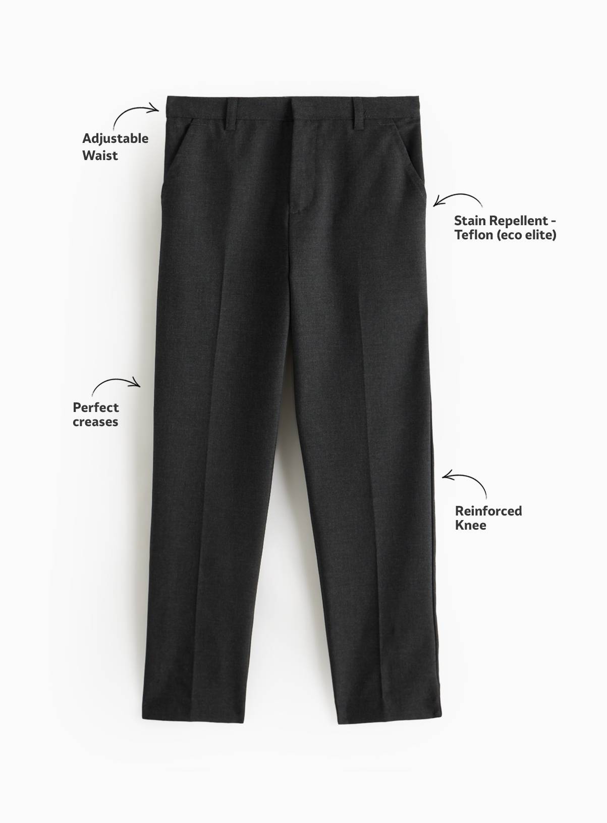 2 Pack Grey Trousers 10 years - Image 2