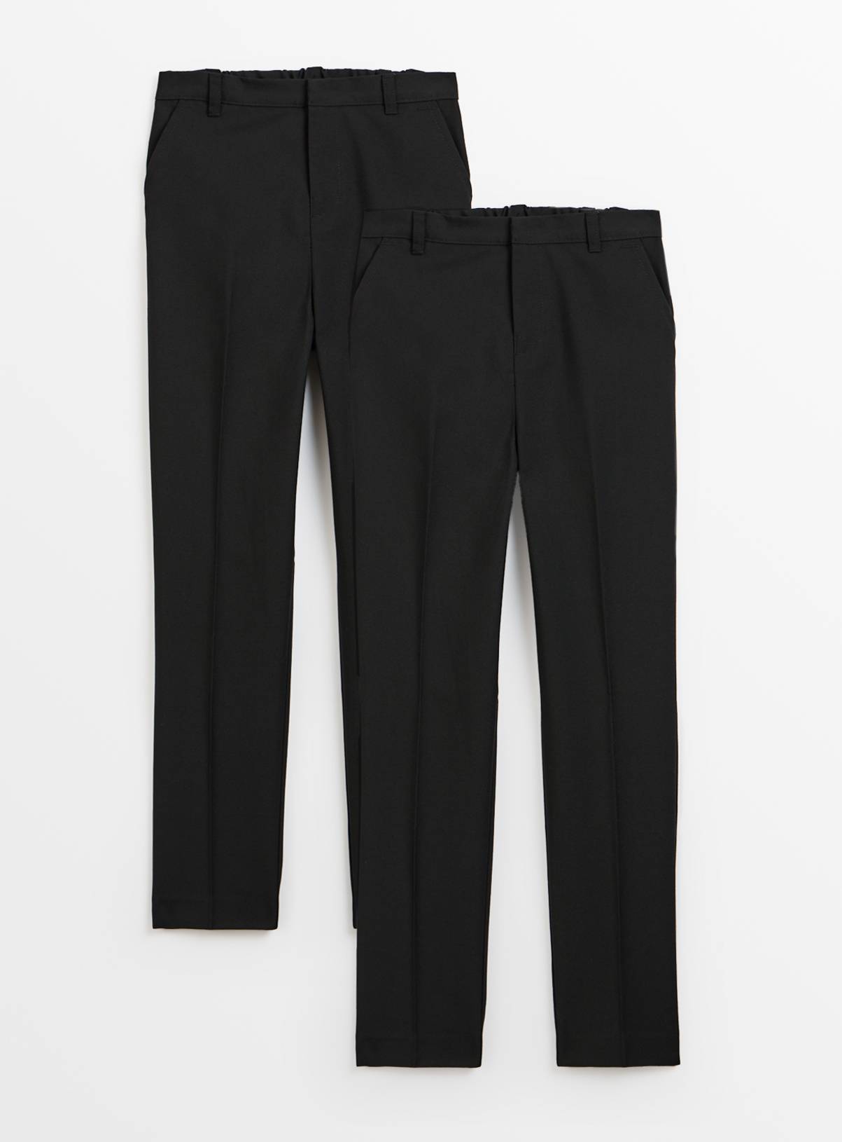 2 Pack Black Trousers Longer Leg 16 years - Image 1