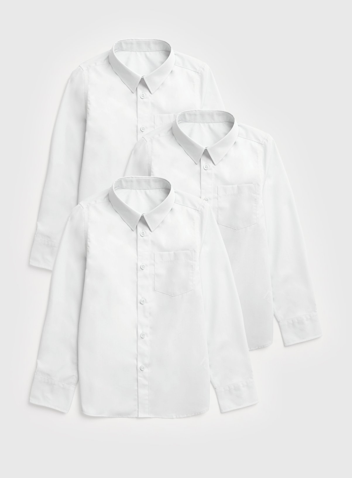 White Long Sleeve School Shirts 3 Pack Review