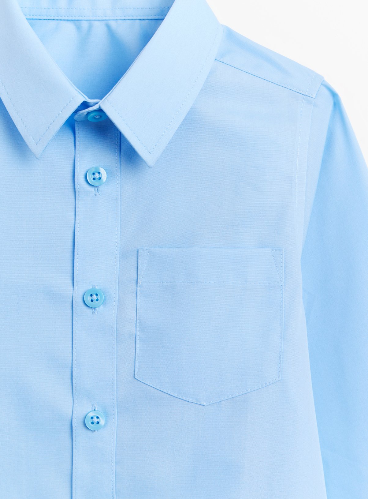 3 Pack Blue Long Sleeve School Shirts 9 years - Image 4 thumbnail