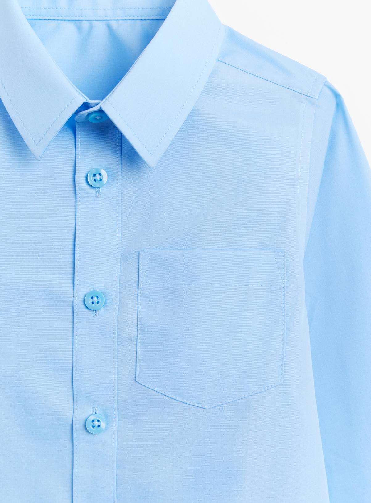 3 Pack Blue Long Sleeve School Shirts 9 years - Image 4