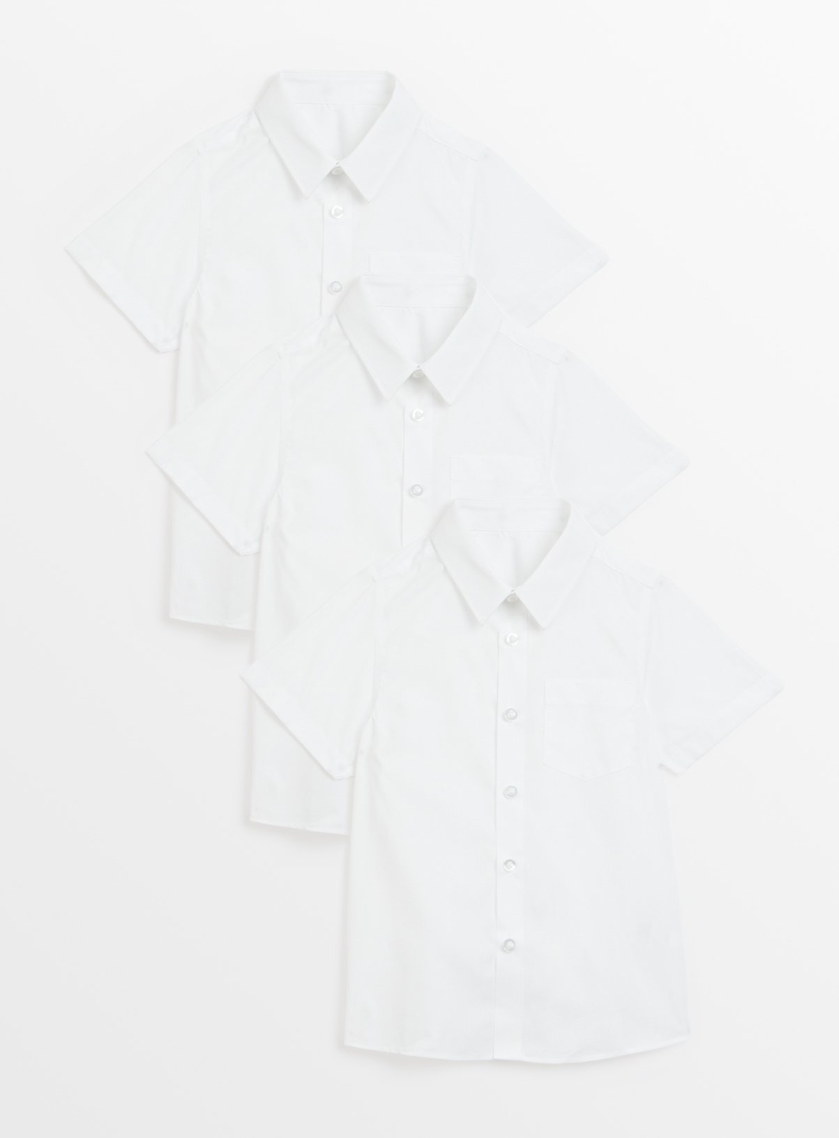 White White Stain Resistant School Shirts 3 Pack (11 Years) - Tu by Sainsbury's