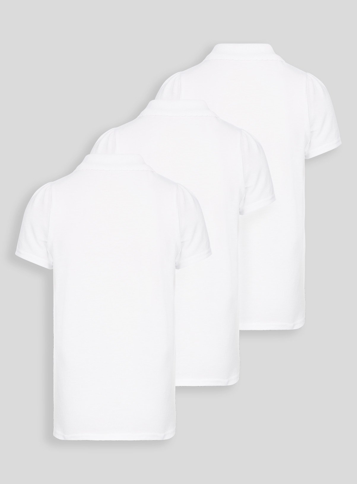 White Scallop Shape Collar Polo Shirts 3 Pack Review