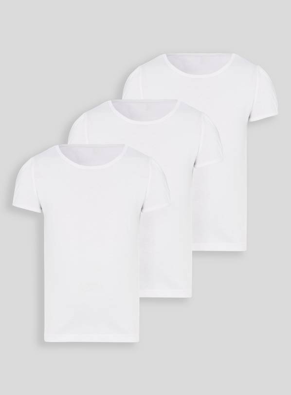 White Crew Neck T-Shirt 3 Pack - 4 years