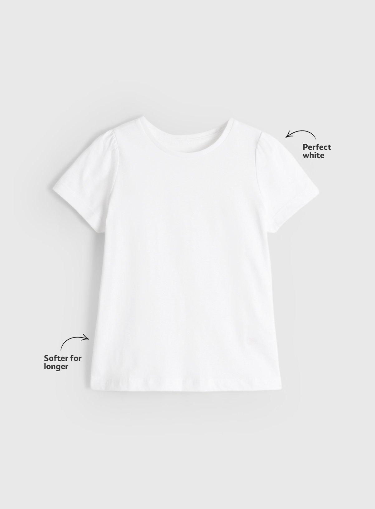 White Cotton Crew Neck T-Shirts 3 Pack 3 years - Image 3 thumbnail