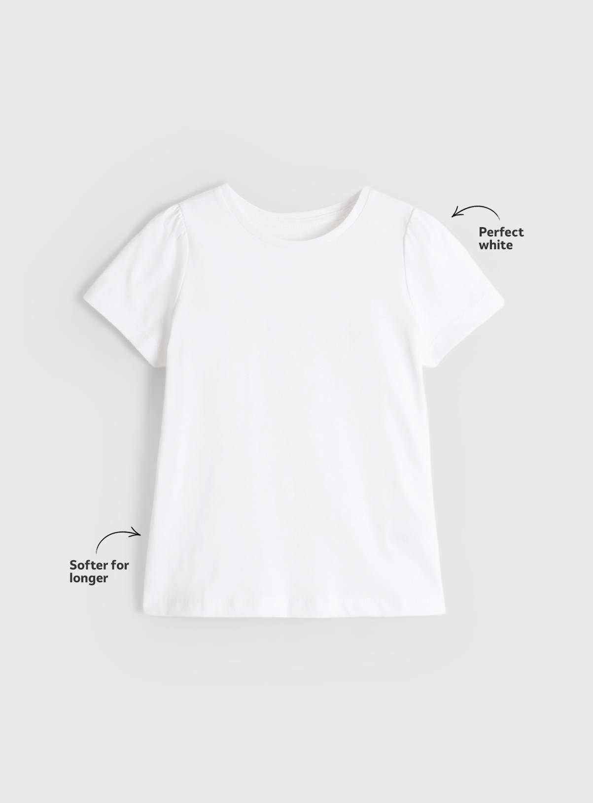 White Cotton Crew Neck T-Shirts 3 Pack 3 years - Image 3