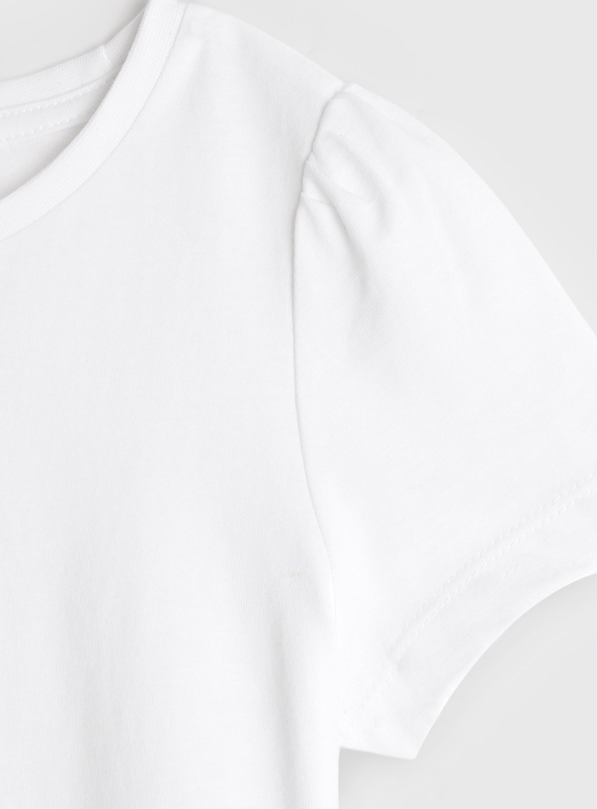 White Cotton Crew Neck T-Shirts 3 Pack 3 years - Image 5 thumbnail