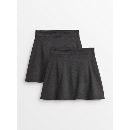 Grey Jersey Skater Skirts 2 Pack - 10 years