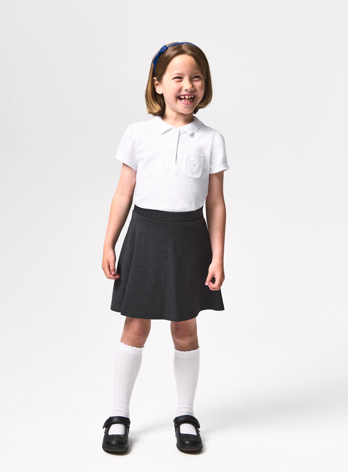 2 Pack Grey Jersey Skater Skirts 3 years - Image 2 thumbnail