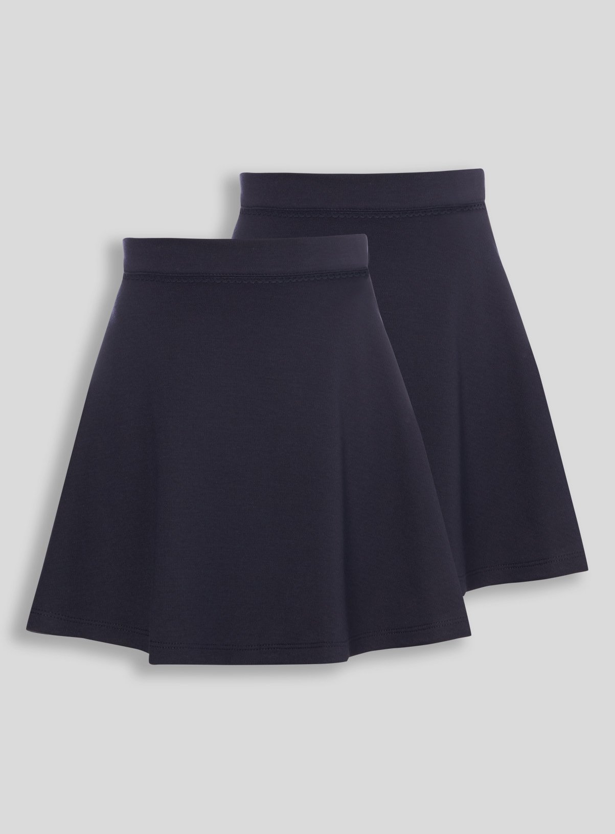 navy elastic waist school skirt