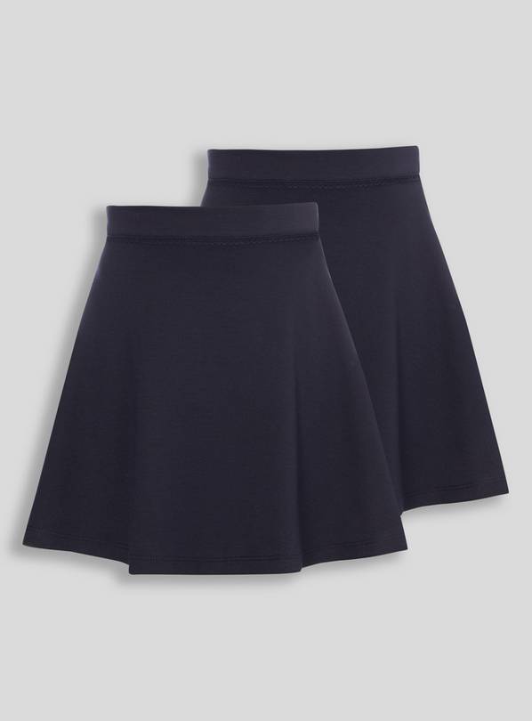 Buy Navy Jersey Skater Skirts 2 Pack - 5 years | School skirts | Argos