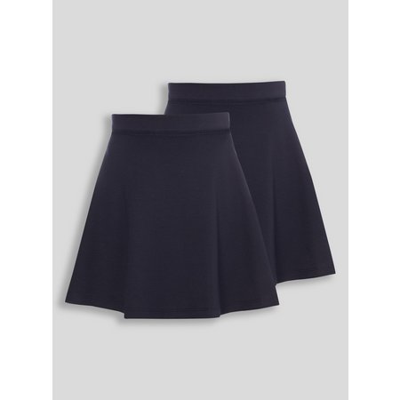 Navy Jersey Skater Skirts 2 Pack - 10 years