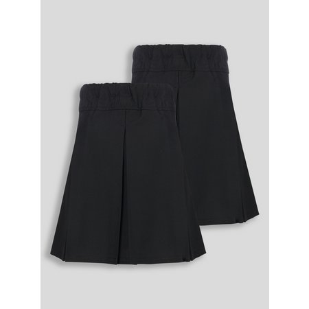 Online Exclusive Black Plus Fit Permanent Pleat Skirt 2 Pack