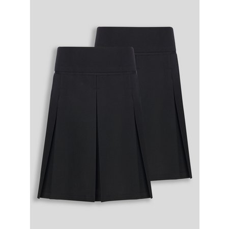 Online Exclusive Black Plus Fit Permanent Pleat Skirt 2 Pack