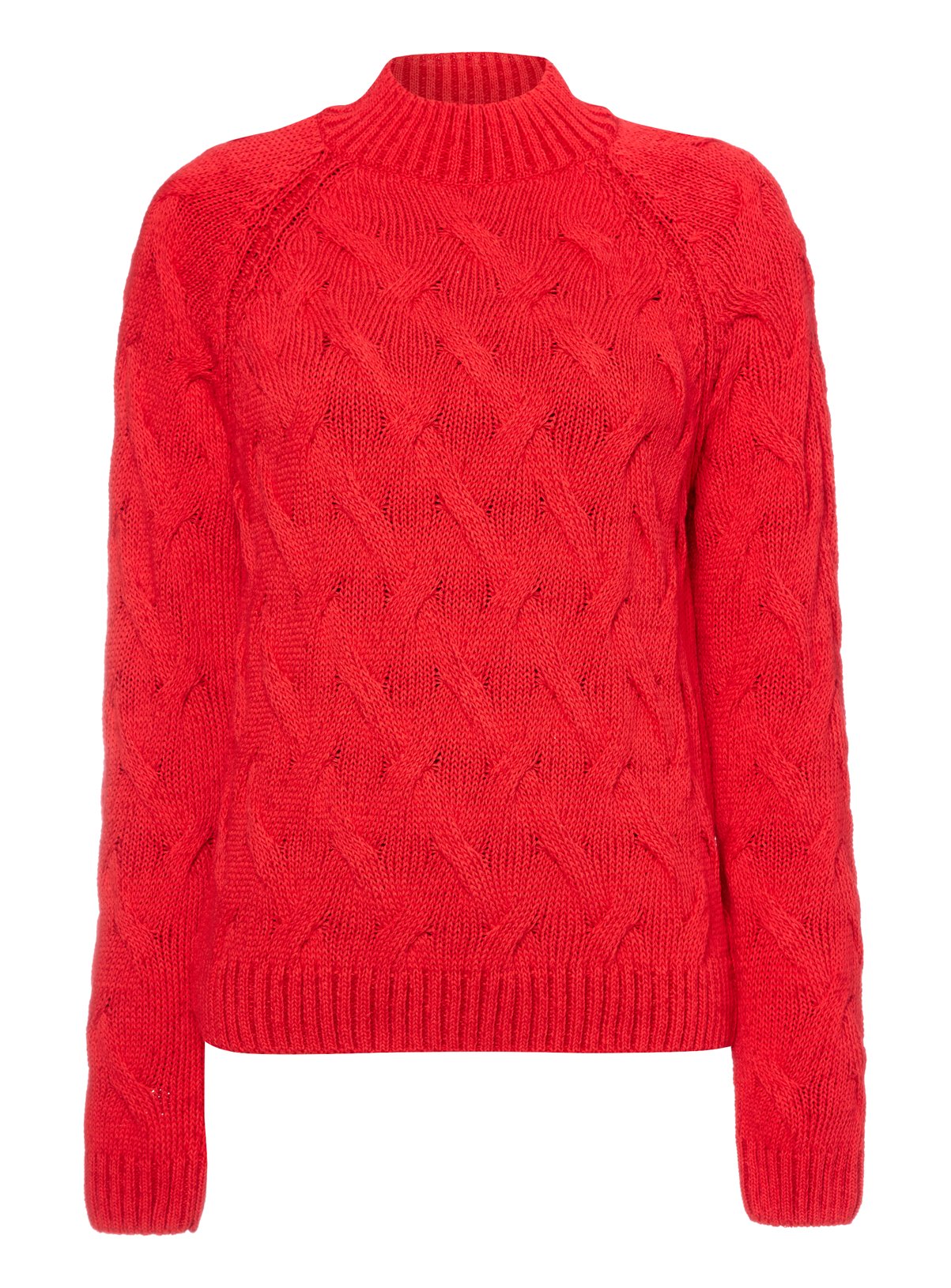 long cable knit jumper
