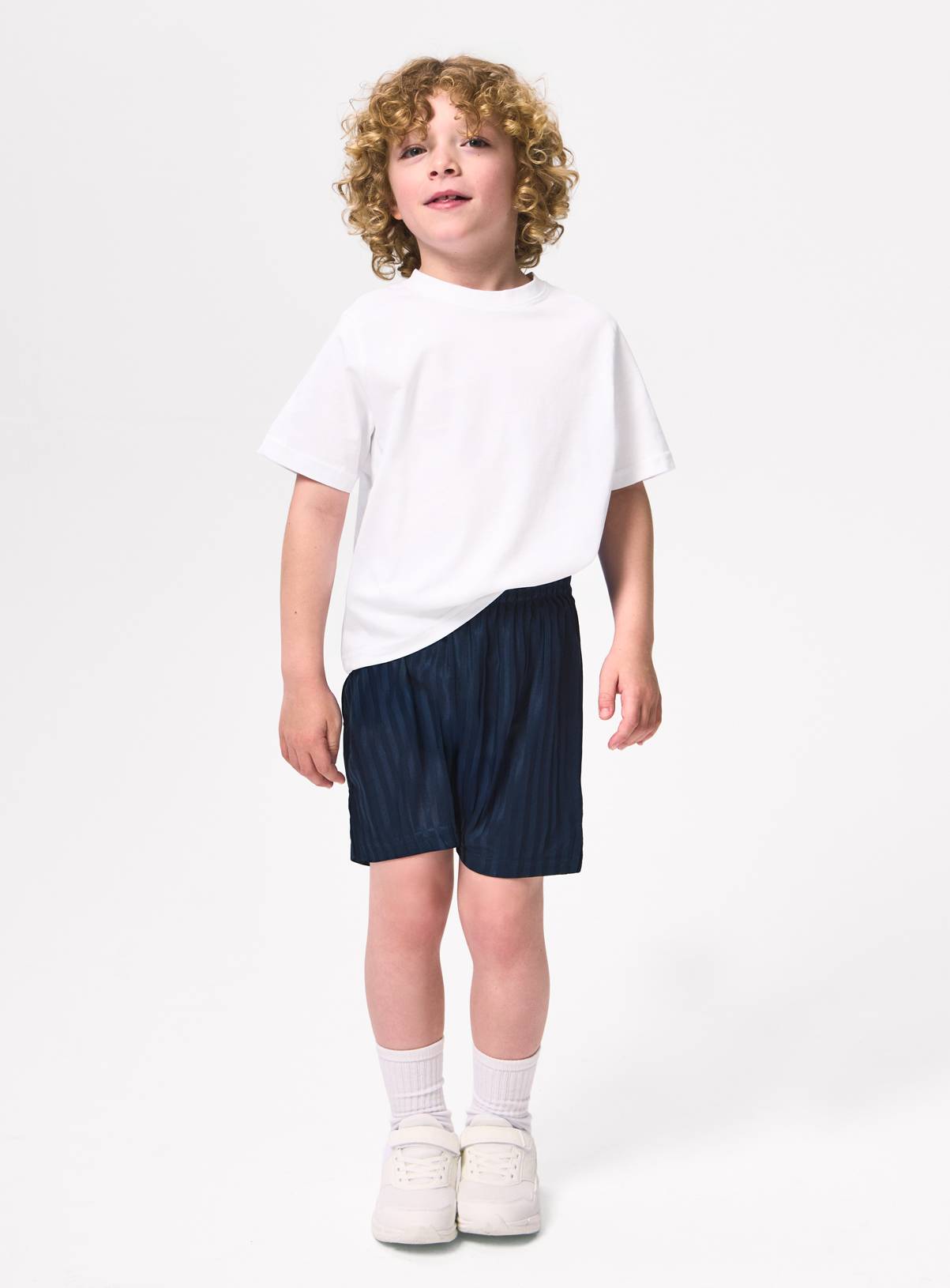 Navy Polyester Football Shorts 2 Pack 12 years - Image 1